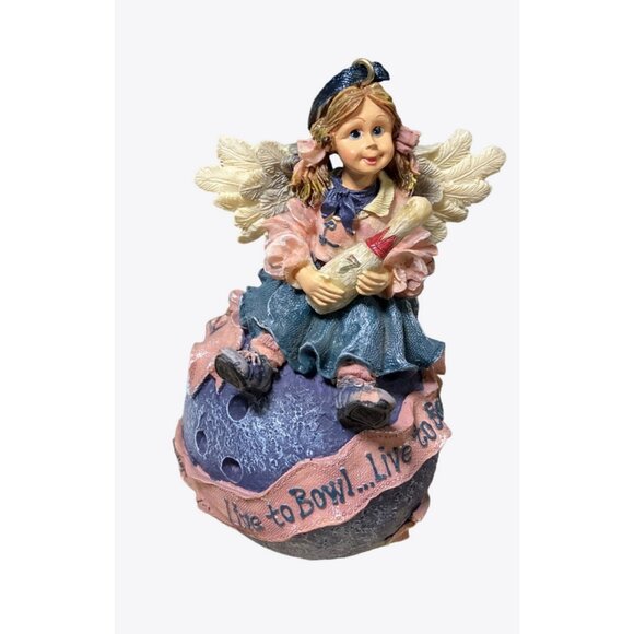 Boys Bears. Laverne...On Strike  Girl on Bowling Bowl Ornament - Picture 1 of 15